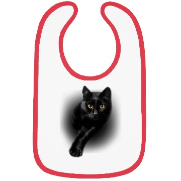 Discover Black Cat Yellow Eyess Cats Bibs