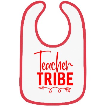 Discover Red Quote Teacher Tribe Bibs