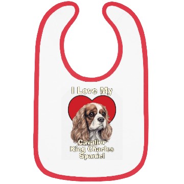 Discover I Love My Cavalier King Charles Spaniel Puppy Dog Bibs