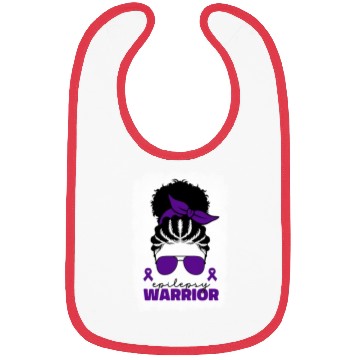 Discover Afro Epilepsy Warrior For Black Epilepsy Awareness Bibs