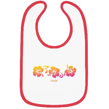 Discover Haiti Hibiscus Souvenir Vacation Bibs