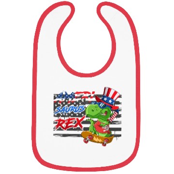 Discover Amerisaurus Rex America Party Independence Day Bibs