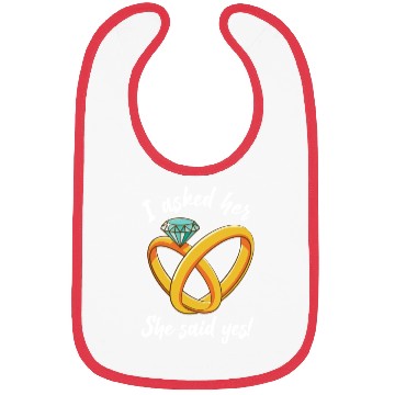 Discover I Asked Her She Said Yes Funny Engagement Proposal Bibs