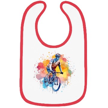 Discover Ride to Freedom - Watercolor Style Cycling Art Bibs