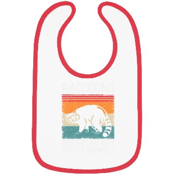 Discover Raccoon Lover My spirit Animal Is A Racoon Retro Bibs
