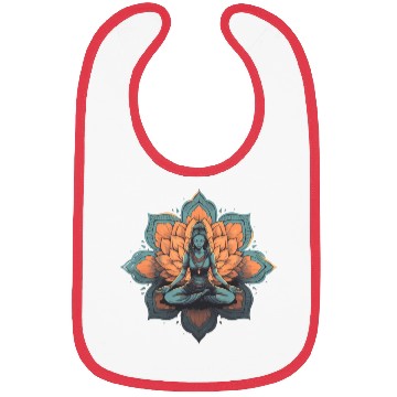Discover Women's Yoga Meditation Lotus Design Bibs