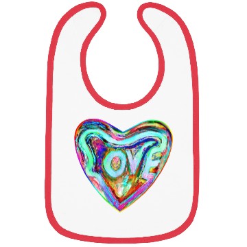 Discover Psychedelic Pride Rainbow Love Heart Bibs
