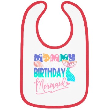 Discover Mommy of the Birthday Mermaid Fantasy Fish Tail Bibs