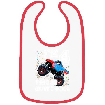 Discover Monster Trucks 4Th Party 4 Bibs