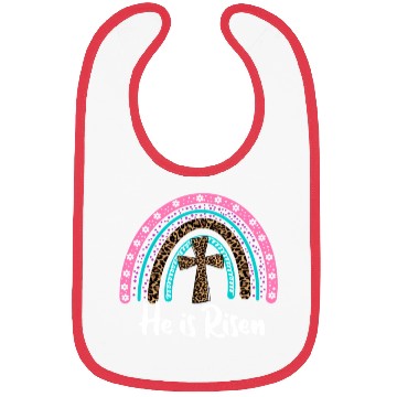 Discover Easter For Christian N Mom He Is Risen Leopard Bibs