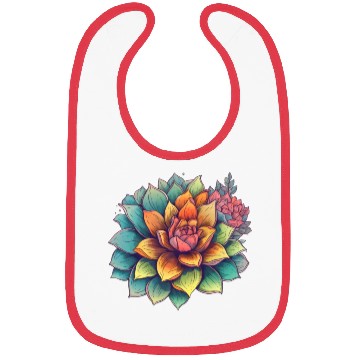 Discover Cactus Blooming Cacti Succulent Lover Wildflower Bibs