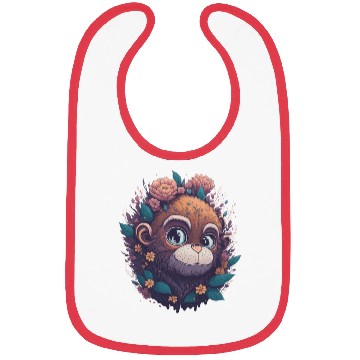 Discover Monkey lovers gift - monkey painting Bibs