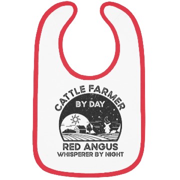 Discover Cattle Farmer Whirer Cow Rancher Red Bibs