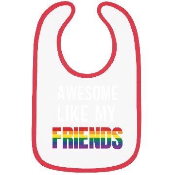 Discover Awesome Like My friends Pride Rainbow flag Bibs