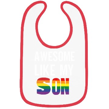 Discover Awesome Like My Son Pride Rainbow flag Bibs