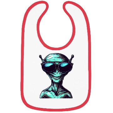 Discover Cool Green Alien with Sunglasses Bibs