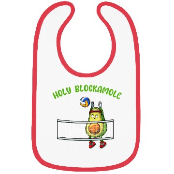 Discover Holy Blockamole I Volleyball Avocado Food Bibs