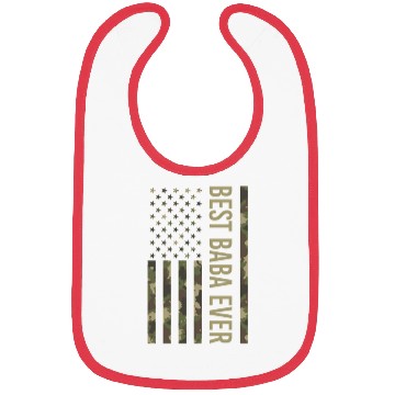 Discover Best Baba Ever Us American Flag Camo For Fathers Bibs