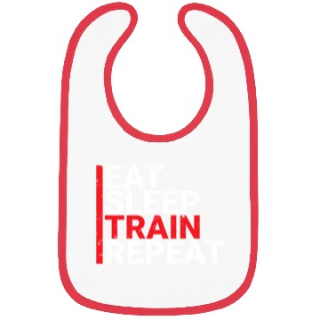 Discover Eat Sleep Train Repeat Bibs