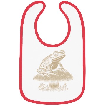 Discover Cottagecore Floral Frog Aesthetic Wo Bibs