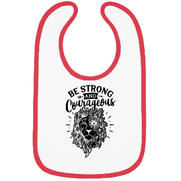 Discover Be Strong And Courageous Lion Bibs