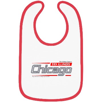 Discover Illinois Chicago city racing typeface Bibs