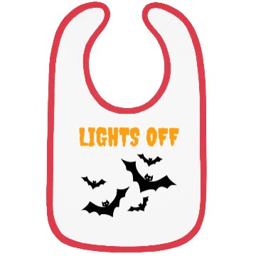 Discover Lights off Scary Bats Halloween Bibs