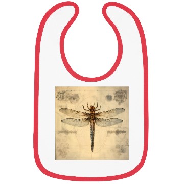 Discover A diagrammatic drawing of a dragonfly Bibs