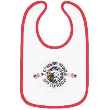 Discover UTAH Beach airborne division 80th anniversary Bibs