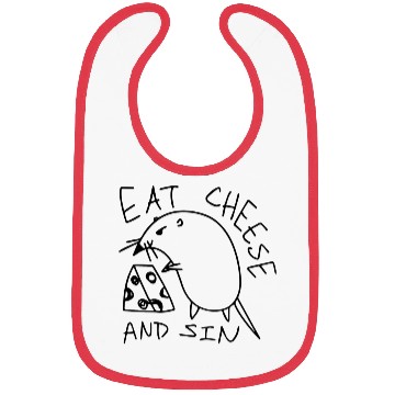 Discover Eat Cheese And Sin Funny Cheese Lover Bibs