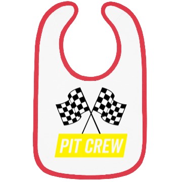 Discover Yellow Italic Pit Crew For Racing Party Costume Bibs