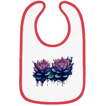 Discover Neon Lotus Flowers Bibs