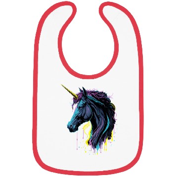 Discover Neon Splash Unicorn Bibs