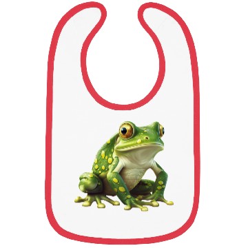 Discover Green Frog - Natural Design Bibs