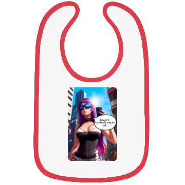Discover Cyberpunk Waifu Influencer Design 5 Bibs