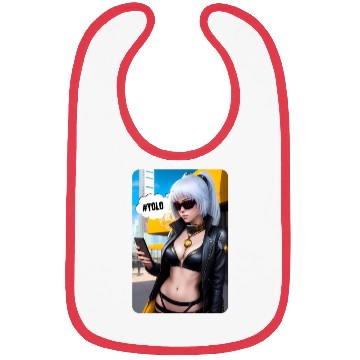Discover Cyberpunk Waifu Influencer Design 2 Bibs