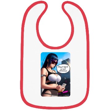 Discover Cyberpunk Waifu Influencer Design 8 Bibs