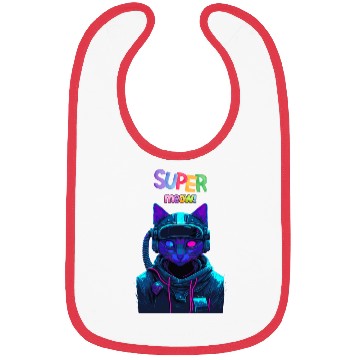 Discover super meow Bibs, cute cat