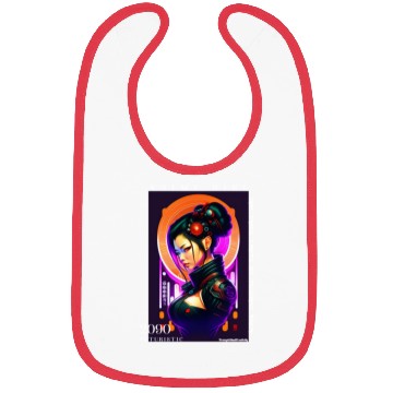 Discover Futuristic Cyberpunk Anime Girl Bibs