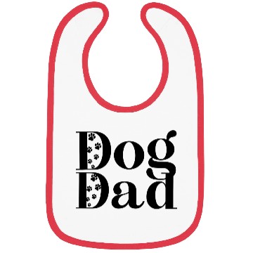 Discover dog dad with paws Bibs