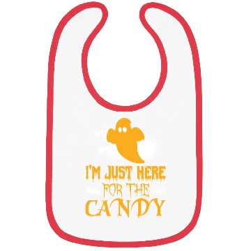 Discover I m Just Here For The Candy Spooky Ghost Bibs