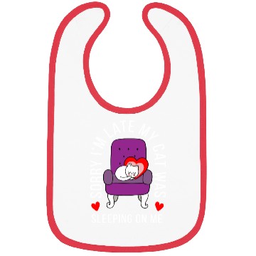 Discover Cat Sleeping On Me Cute Funny For Cat Lover Bibs