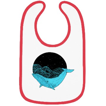 Discover Humpback Whale Midnight Space Whale Bibs