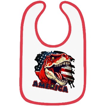 Discover Dinosaur Independence Day Bibs