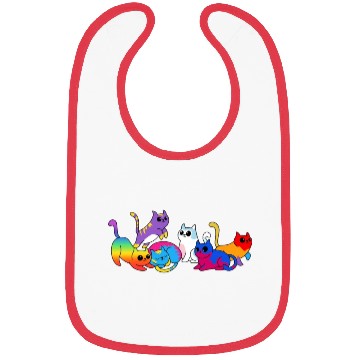 Discover Pride Kittens LGBTQIA+ Cats Colorful Cat Bibs