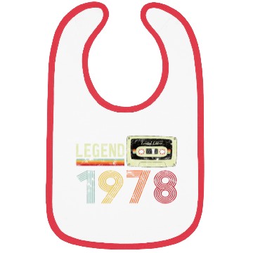 Discover 1978 Geburtstag Vintage Cassette Bibs
