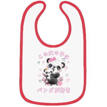Discover Panda Love Mom Panda Bear Bibs