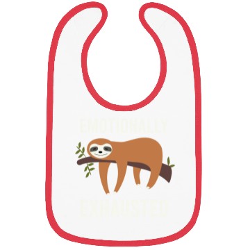 Discover Cute Animals Sloth Emotional Exhausted Gift Idea Bibs