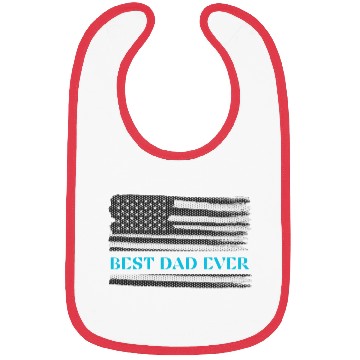 Discover Father s day Best Dad ever with us flag Bibs