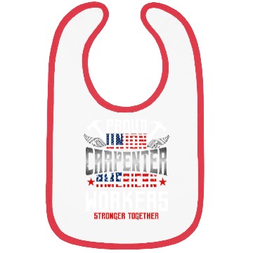 Discover Carpenter Proud Union American Flag Patriotic Bibs